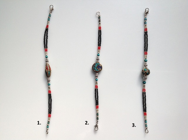 Bracelets en turquoise et corail - modle 4